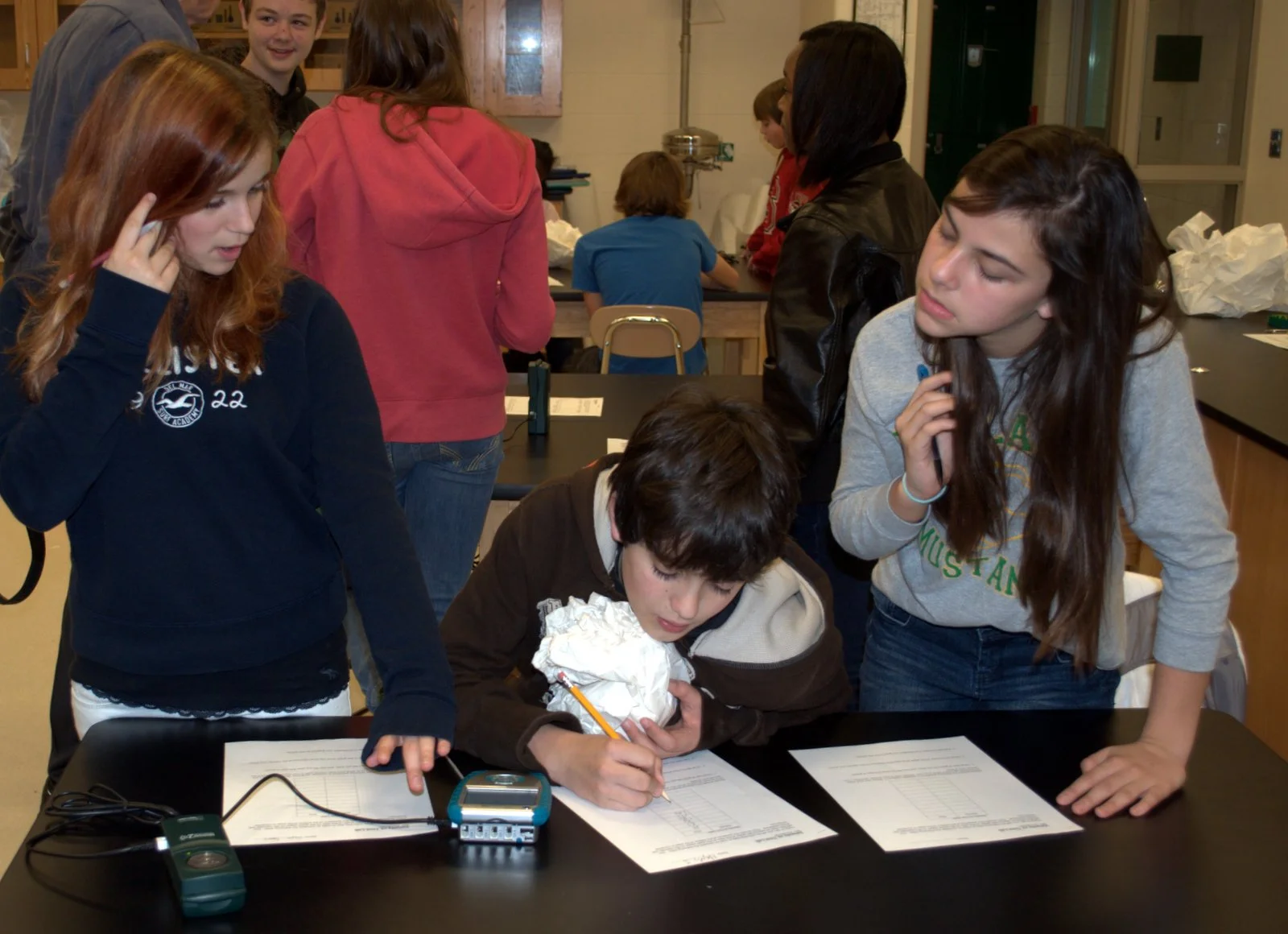 Science Students Conduct Experiments at Margaret Pollard Middle School