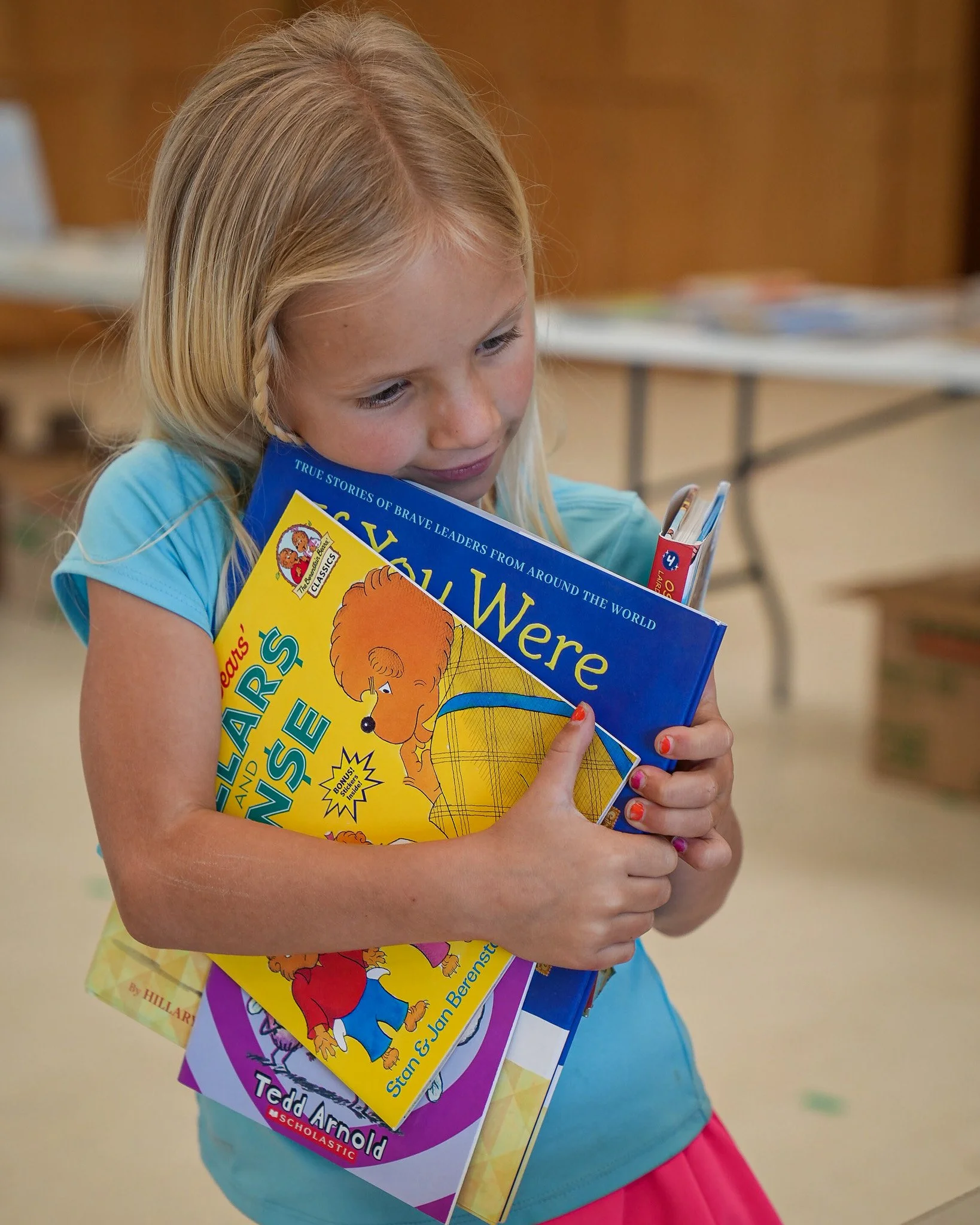 student carrying books
