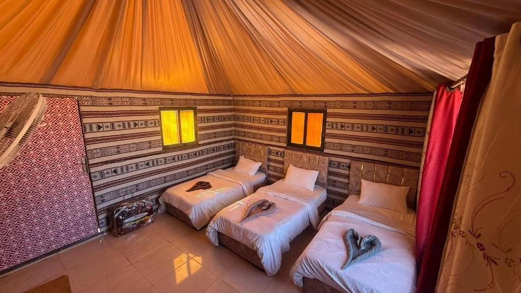 Luxury Bedouin tent interior at Legacy Tours Camp