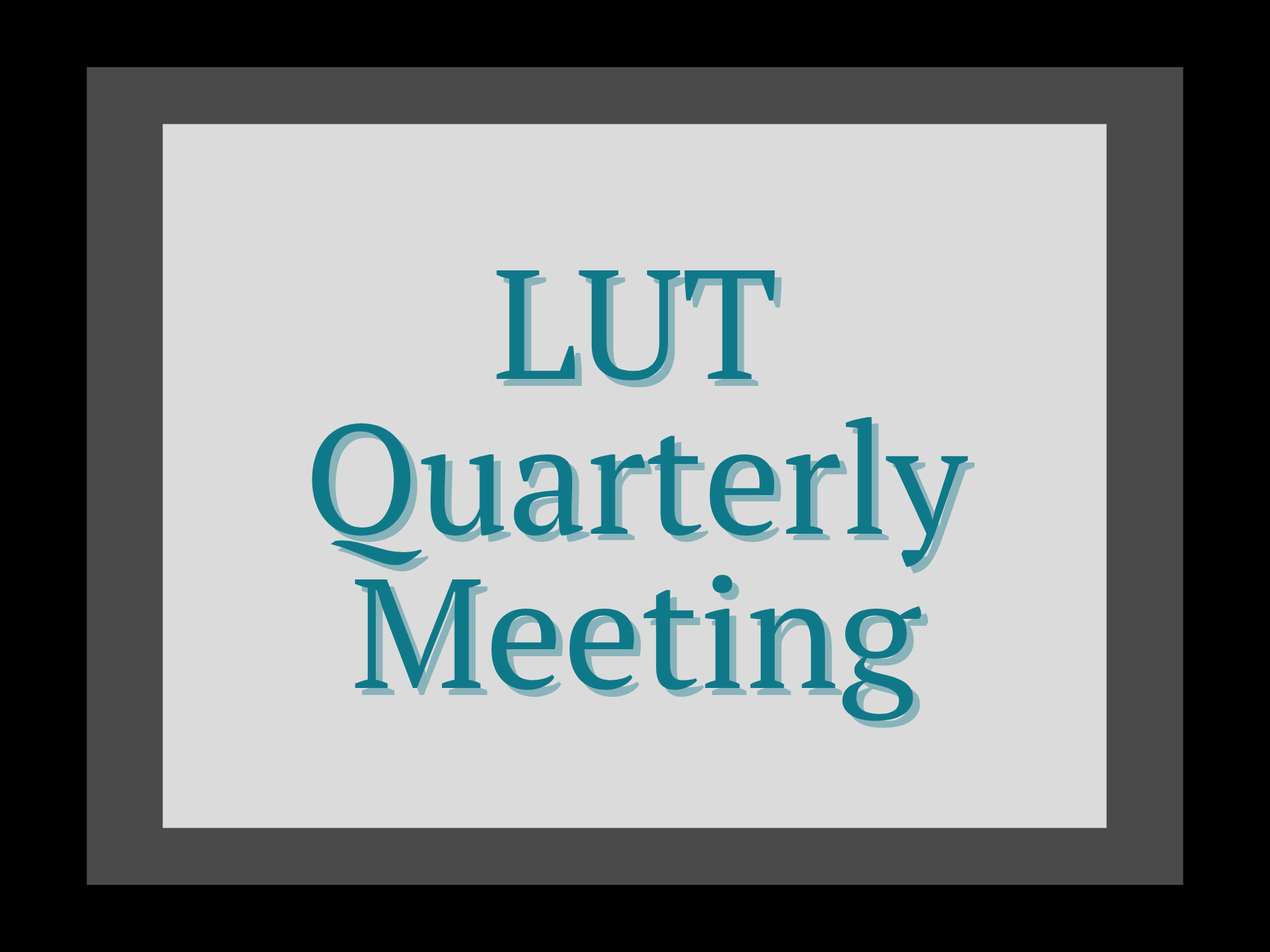 Quarterly GLUR LUT Meeting: Future of LUTs in the Unity Movement
