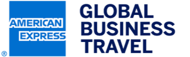 American Express logo with text 'Global Business Travel'