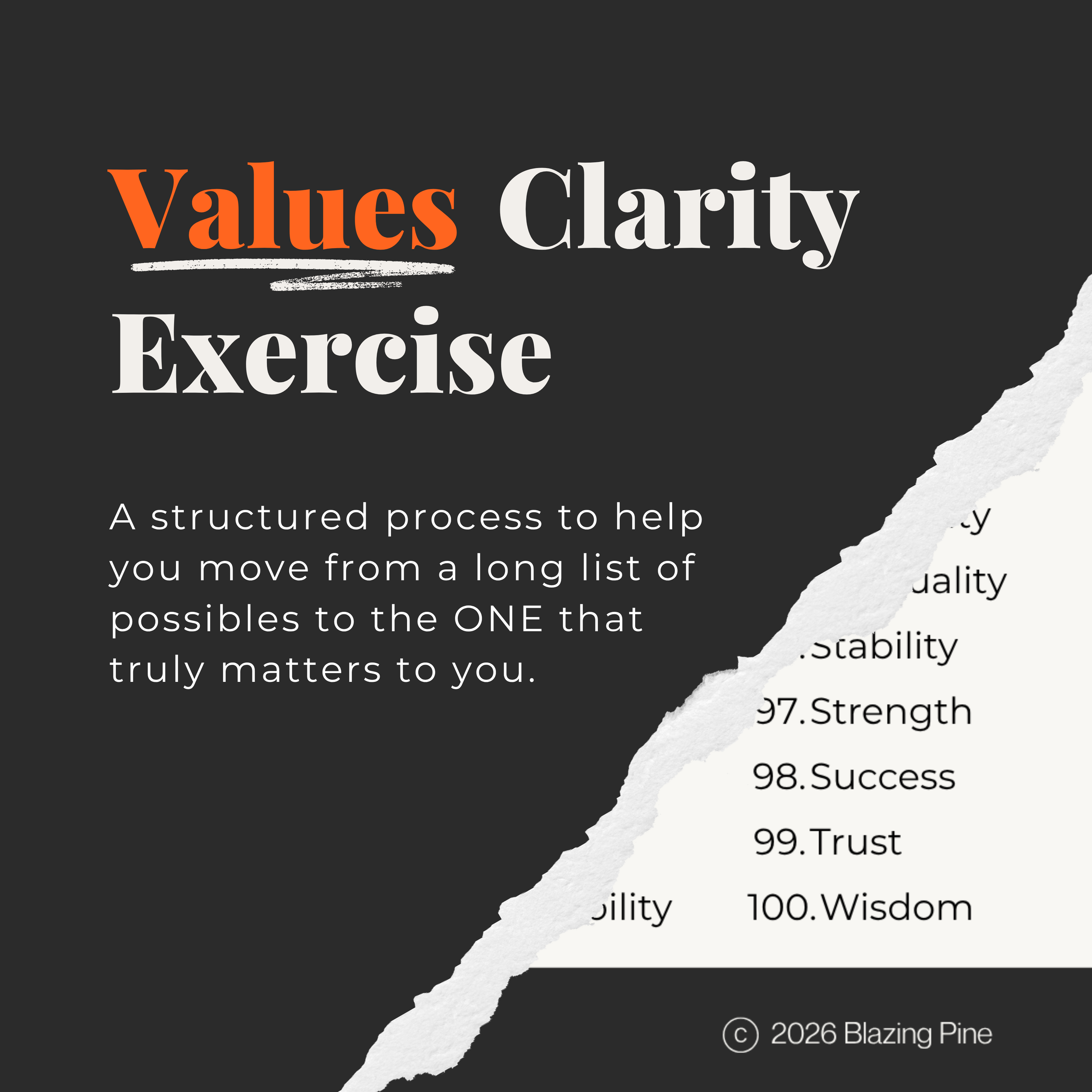 Values Clarity Exercise