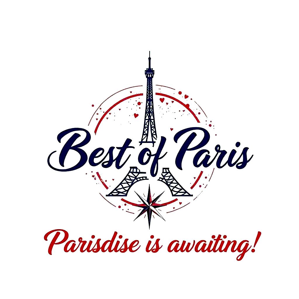 Logo avec la Tour Eiffel, le texte 'Best of Paris' et 'Parisdisse is awaiting!'.