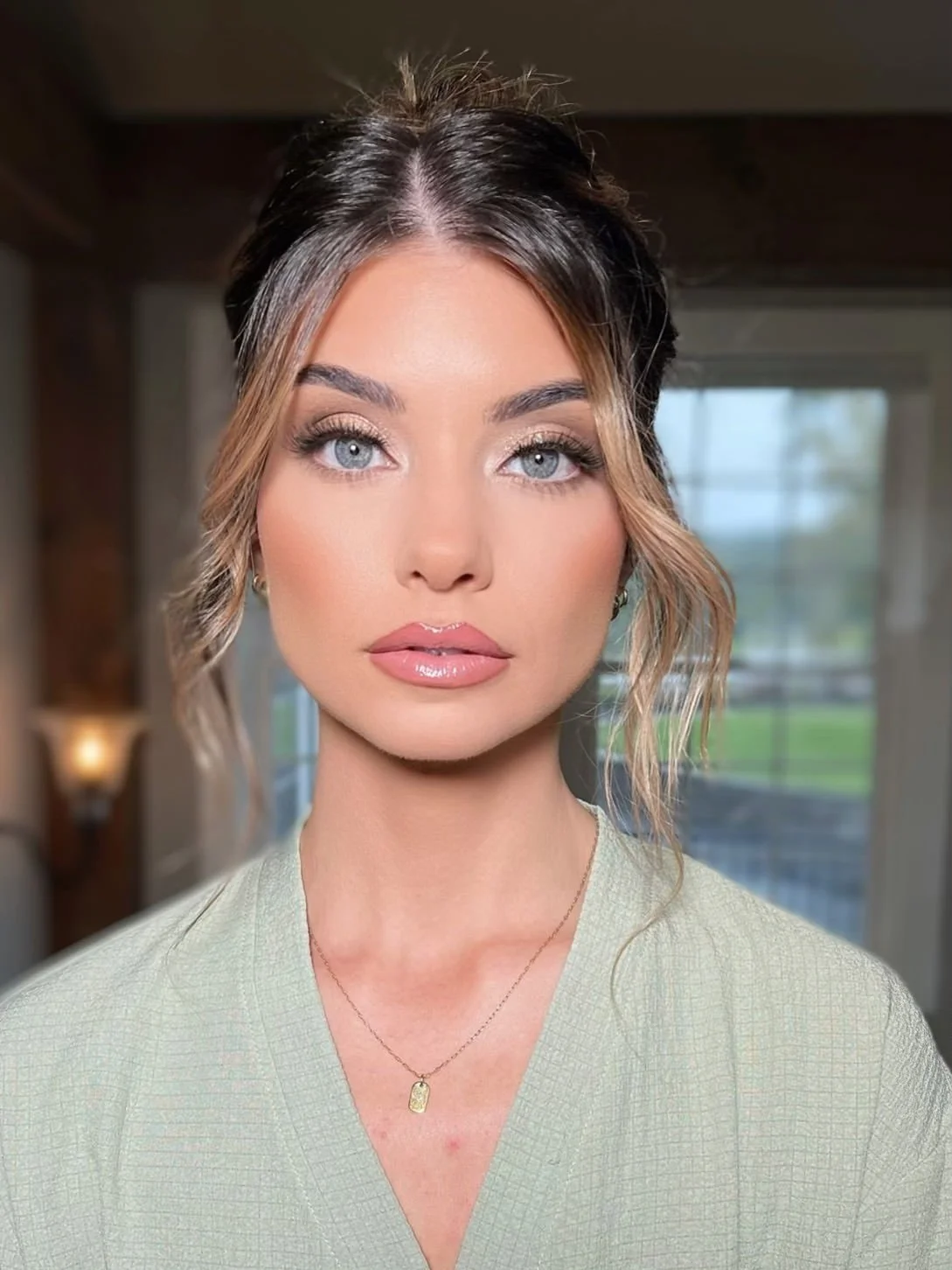 A softly sculpted bridal look that photographs beautifully up close.