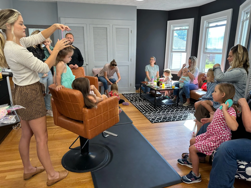 Hair styling class and hands-on education experience at Do’s & Dye in West Hartford