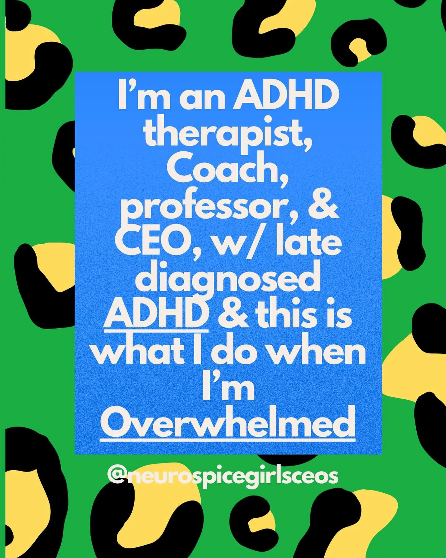 We&rsquo;ve all been there, here&rsquo;s the tips we use and tell our clients to use! 

Which slide did you need when overwhelmed? 
#adhd101 #adhdproblems #adhdwomen
