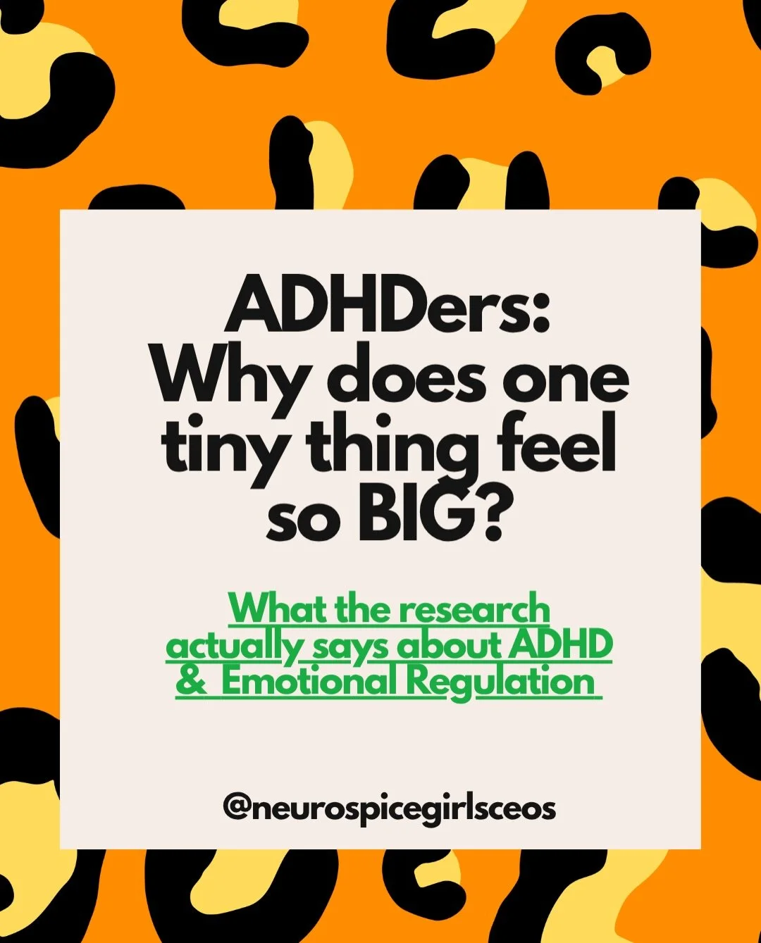 Stop treating every intense emotional reaction as evidence that you&rsquo;re bad at business.

Research estimates that 34&ndash;70% of adults with ADHD experience difficulties with emotional regulation. Although it isn&rsquo;t currently a formal diag