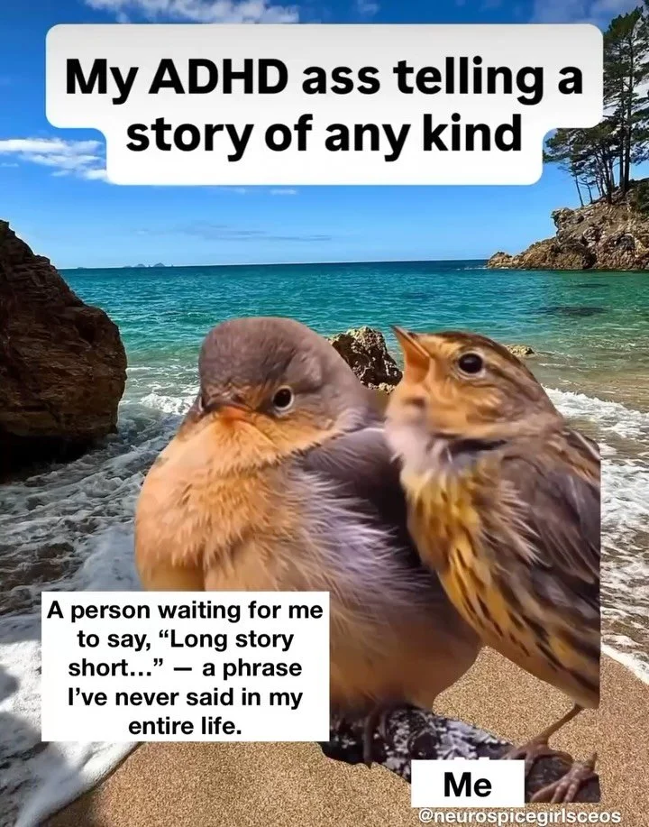 Friday Meme Drop 🐦 Which one is the most painfully accurate? 😂

🧠✨👯&zwj;♀️

#adhd #adhdmemes #adhdwomen #adhdhumor #relatablememes