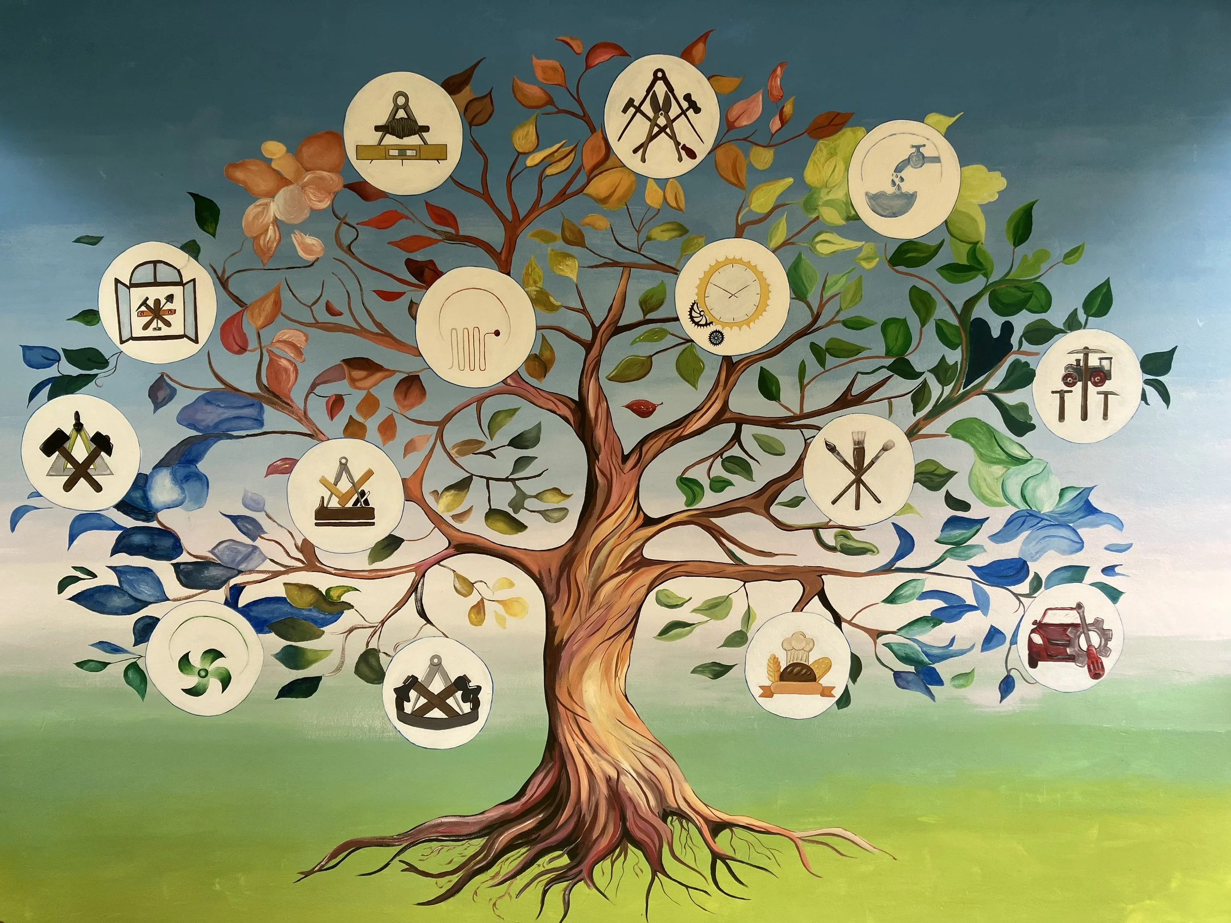 Mit dem Kunst-Sozial-Kooperationsprojekt zwischen dem Schifferkinderheim und der inklusiven Akademie entstanden ein paar tolle neugestaltete Wände bei uns im Schifferkinderheim. Mit viel Elan, Schweiß und Freude haben diverse Künstler und Schüler ver
