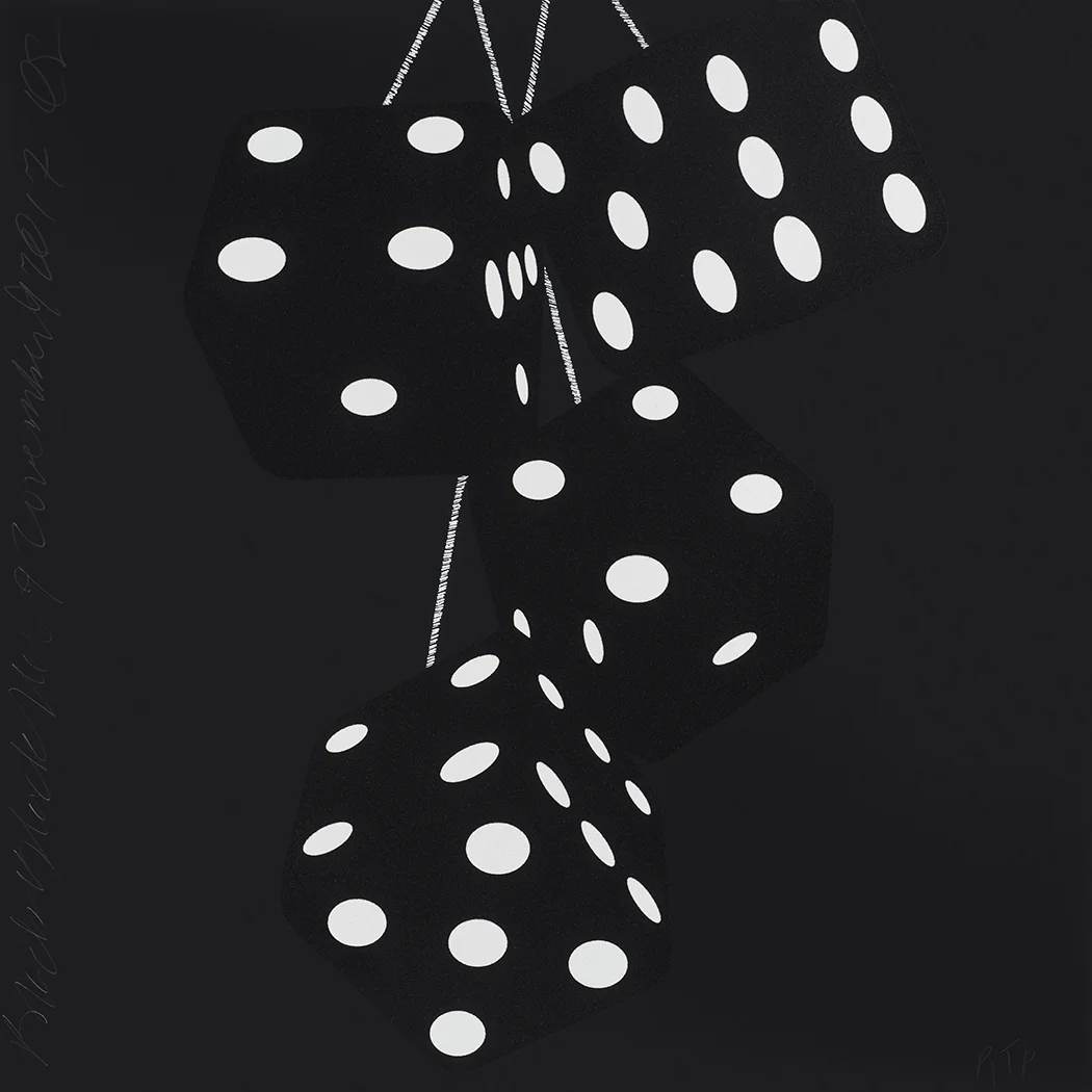 BLACK BLACK FUZZY DICE (Copy)