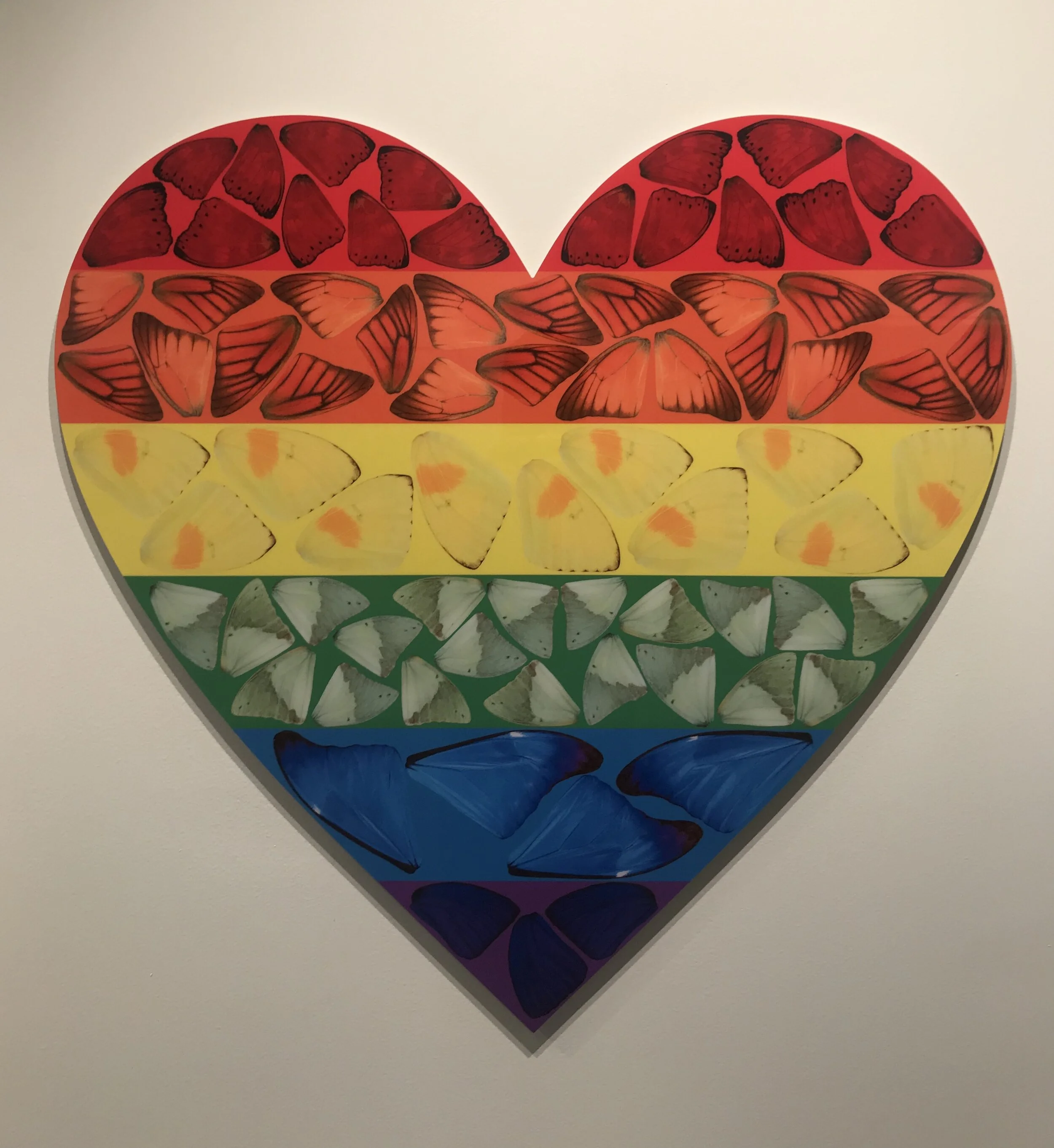 Rainbow Butterfly Heart