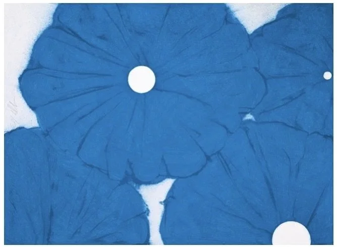 Four Big Poppies, Blue