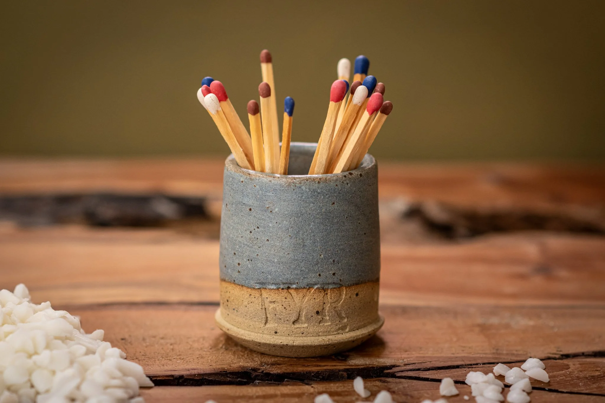 Companion Ceramic Match Holder - Slate Blue
