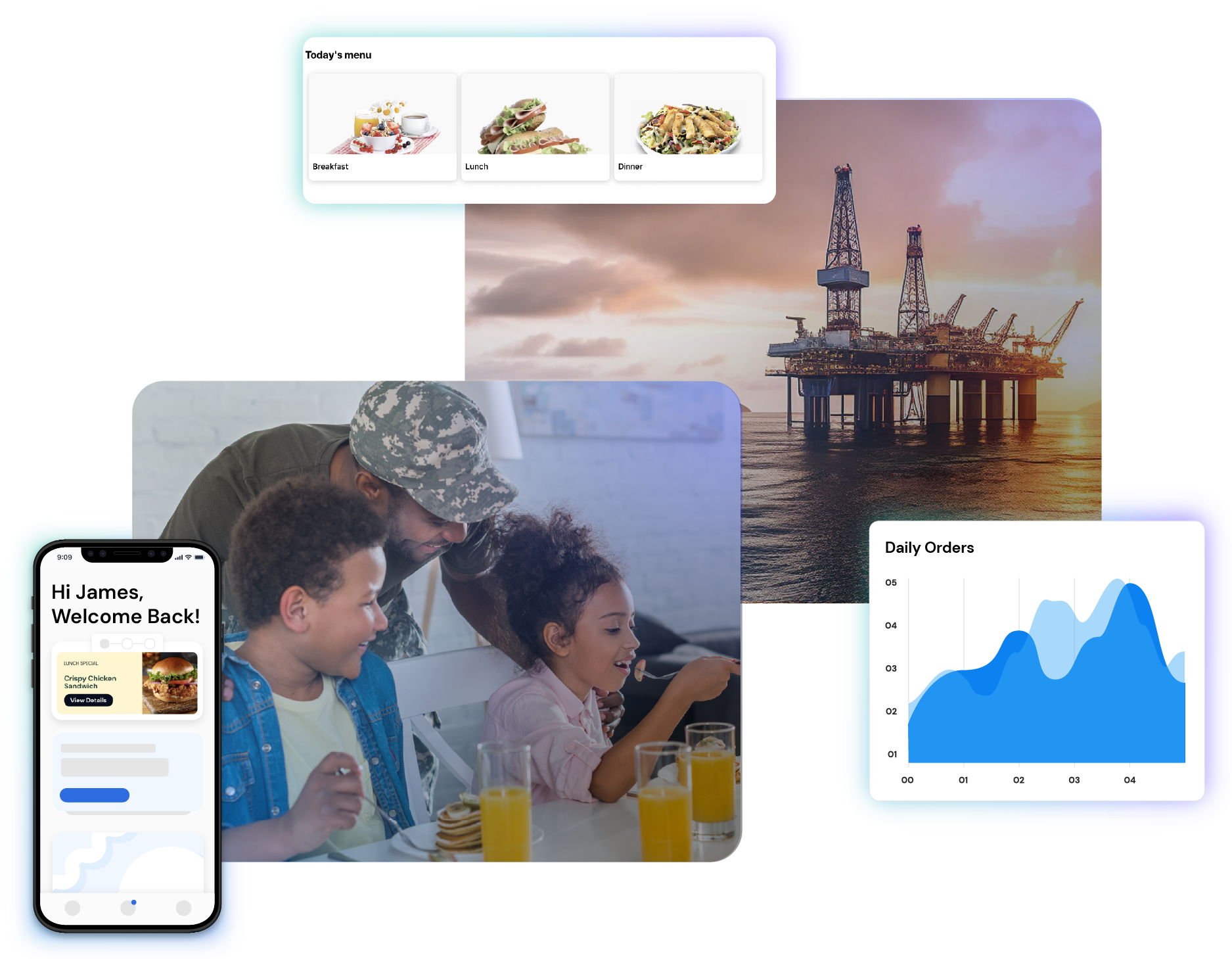 Soldier with children