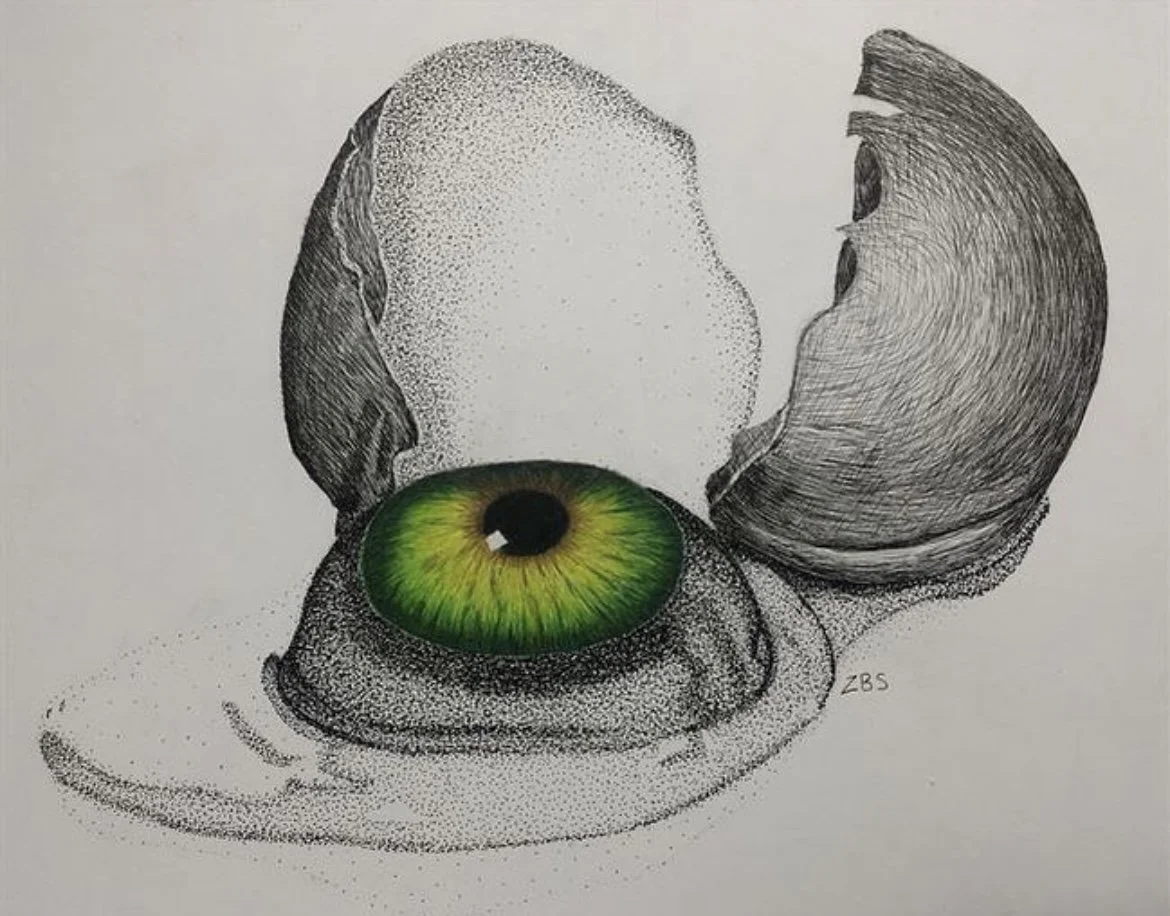 Pen & Ink and Colored Pencil