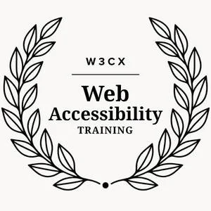 Laurel wreath badge for W3Cx Web Accessibility training