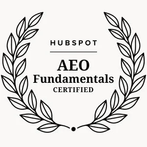 Laurel wreath badge for HubSpot AEO Fundamentals certification
