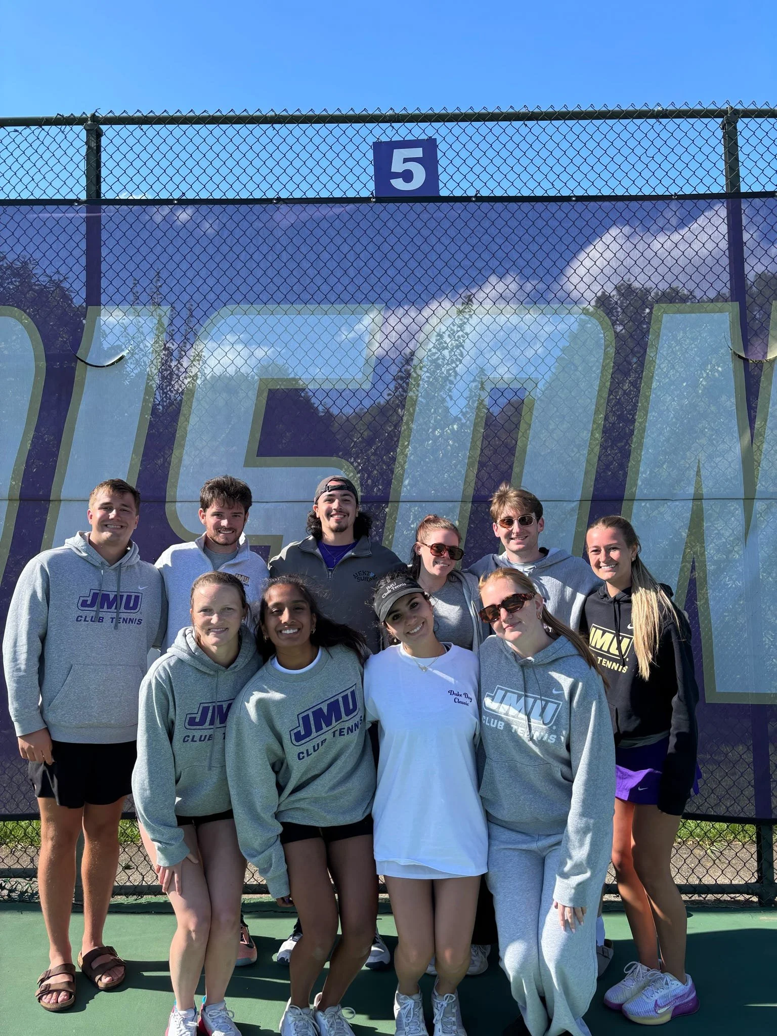 Joseph and his fellow Club Tennis seniors on the courts