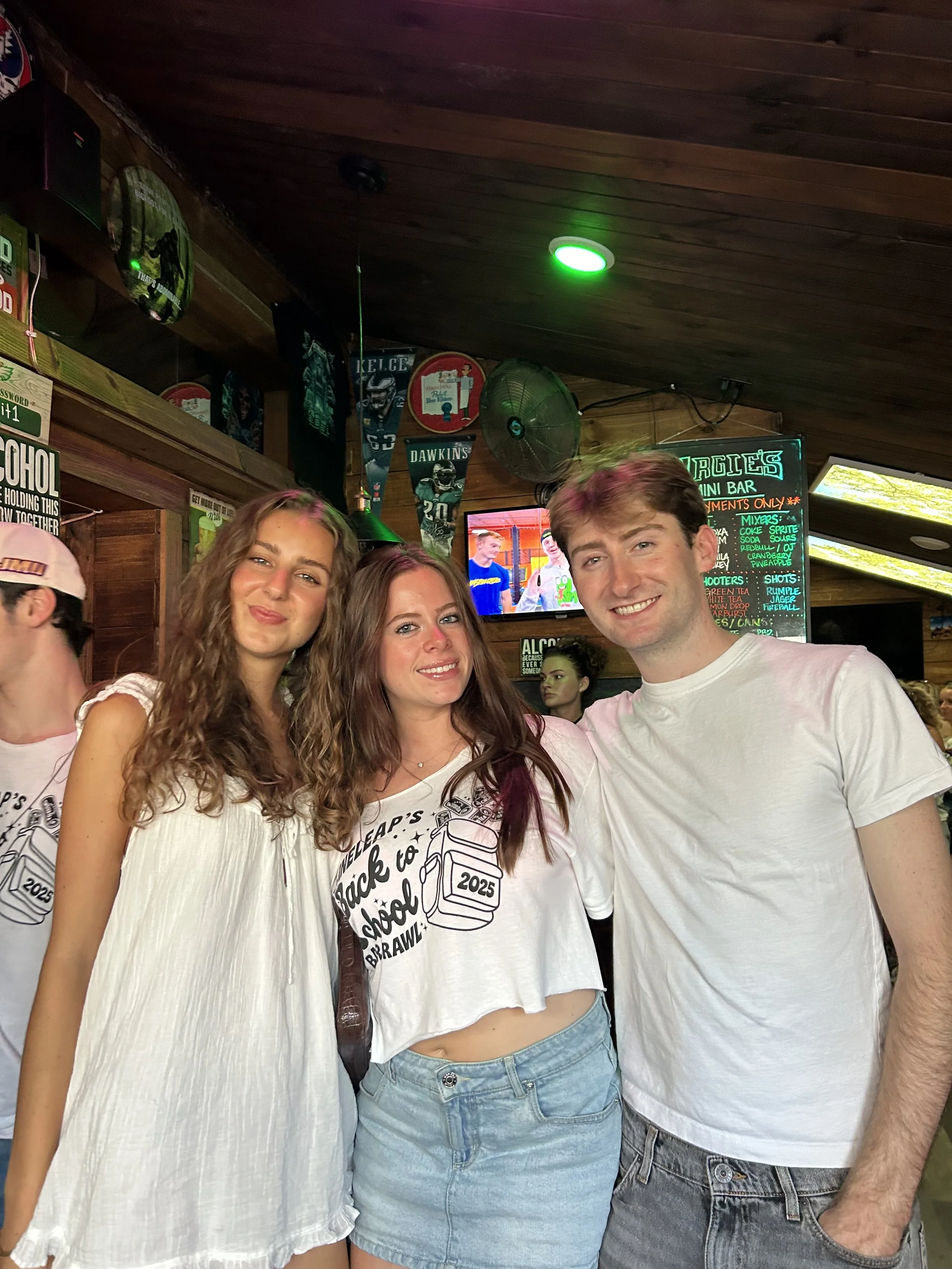 Joseph with his friends at senior bar crawl