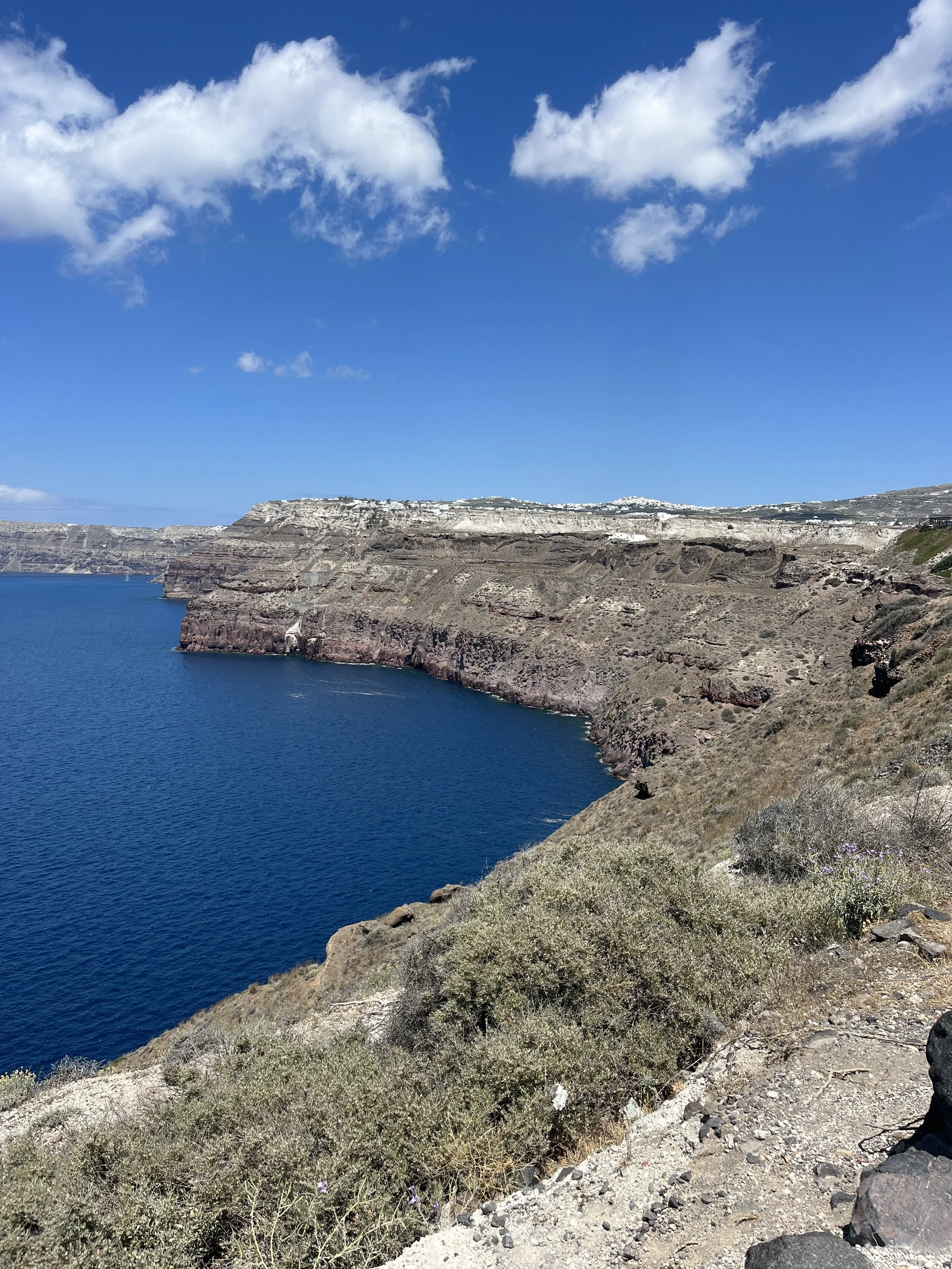 The coast of Santorini.