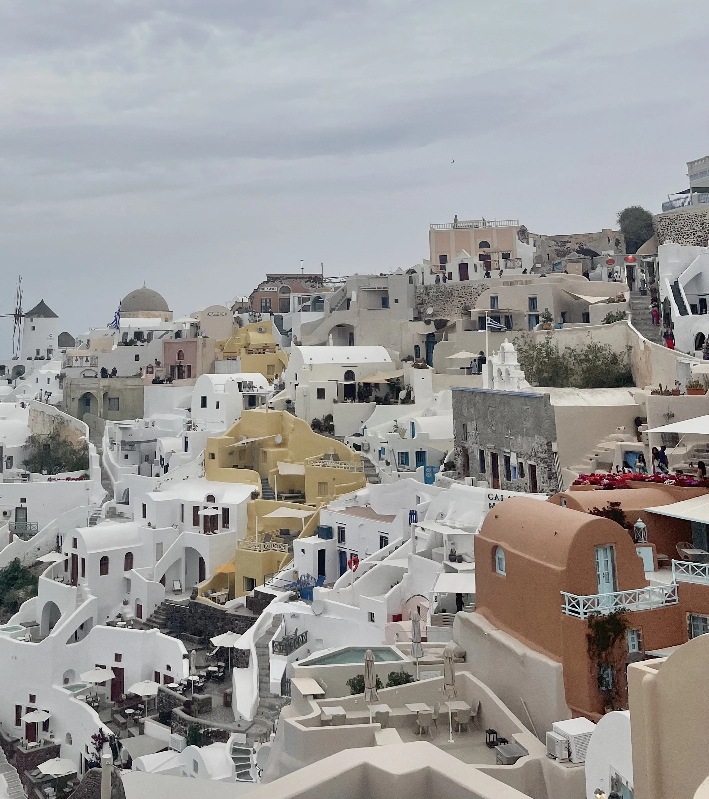 The city Oia on the island of Santorini.