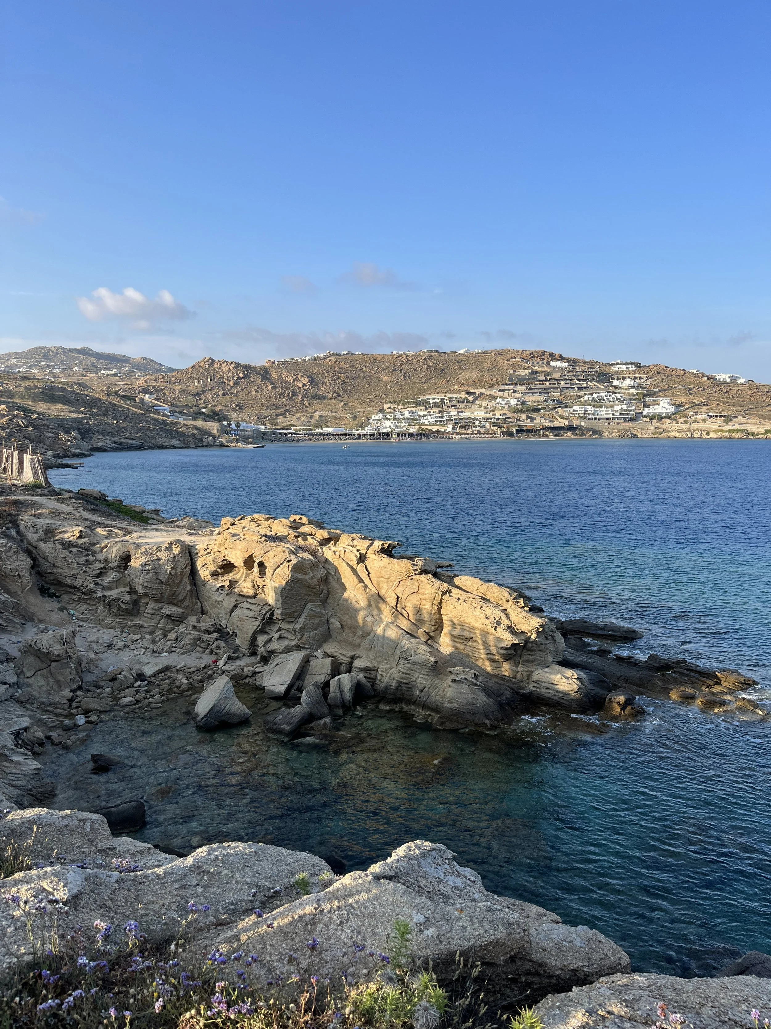 Views off the coast of Mykonos.