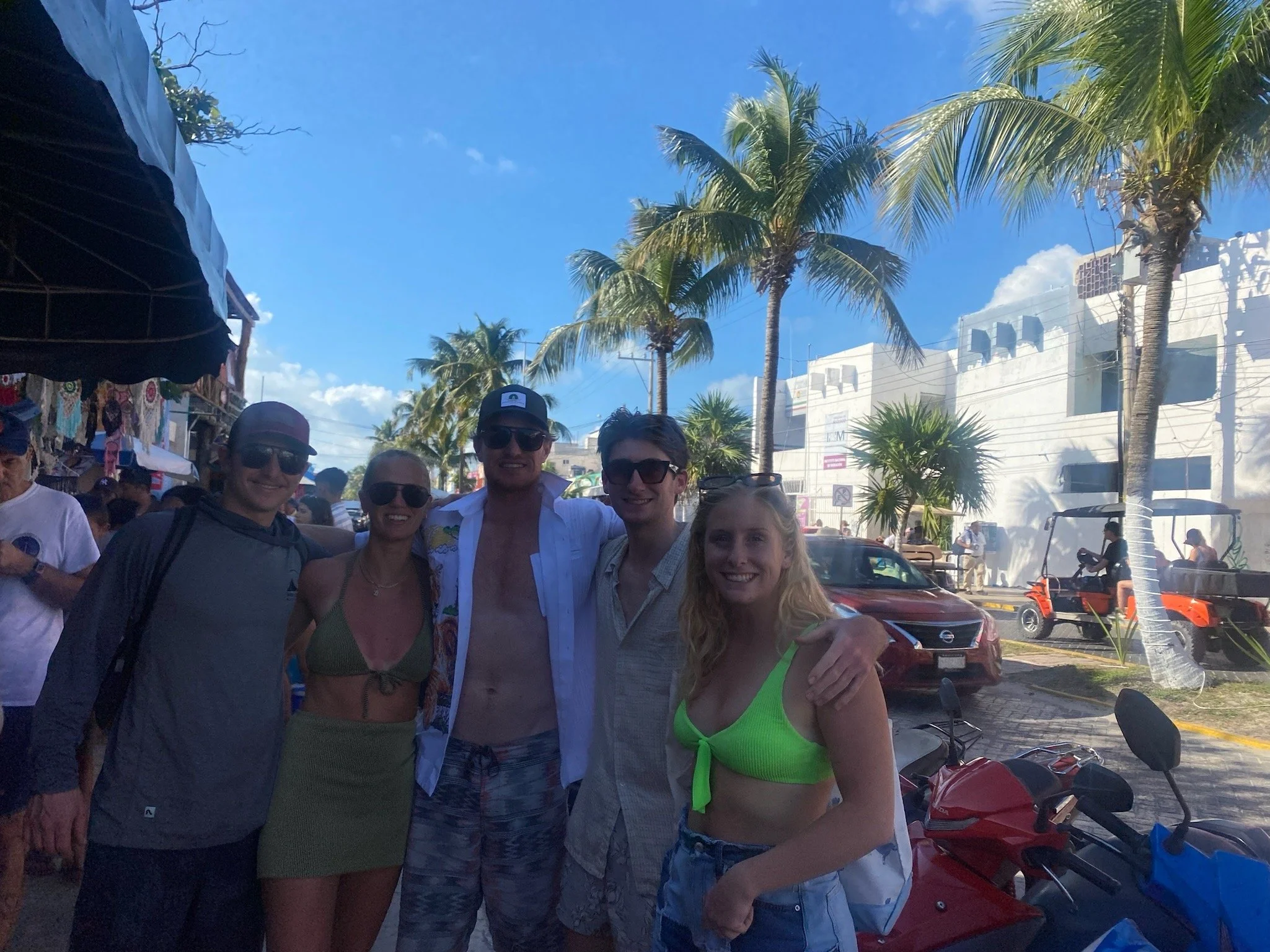 Joseph posing with his cousins and sister.