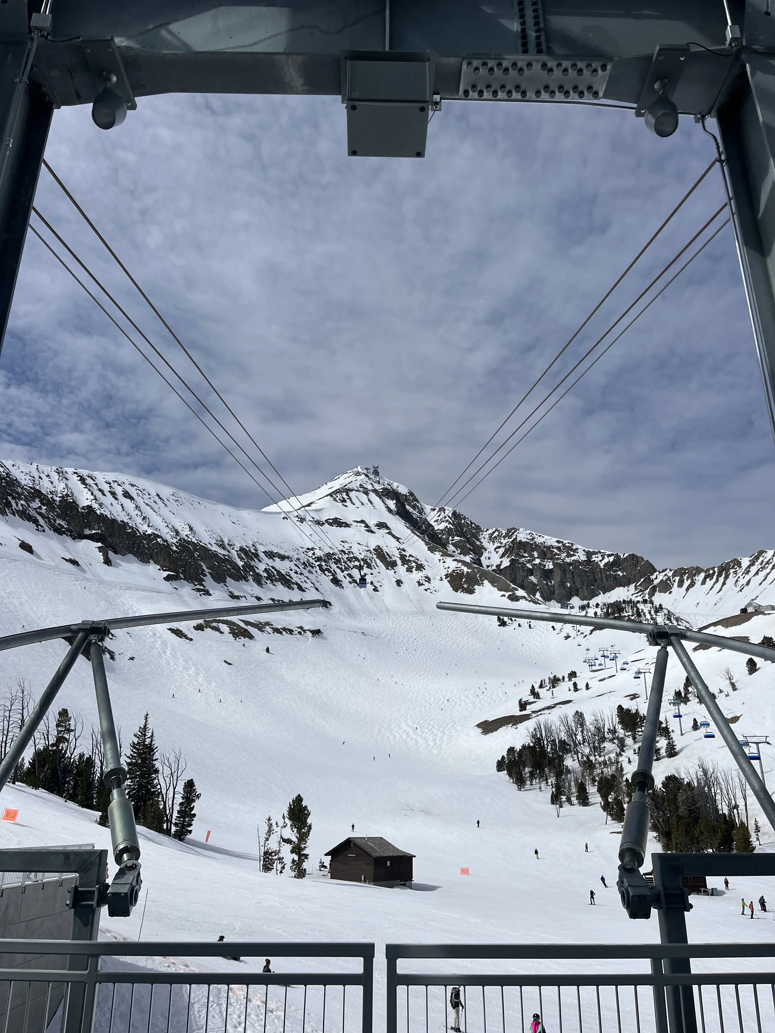 Scenic view of a mountain peak from the tram station.