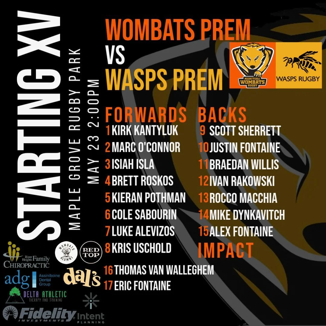 After a long hibernation your Manitoba Wombats are set to face a double-header this Saturday! Come watch our Premier squad battle the Wasps and our Division II team against the Dauphin Mavericks.