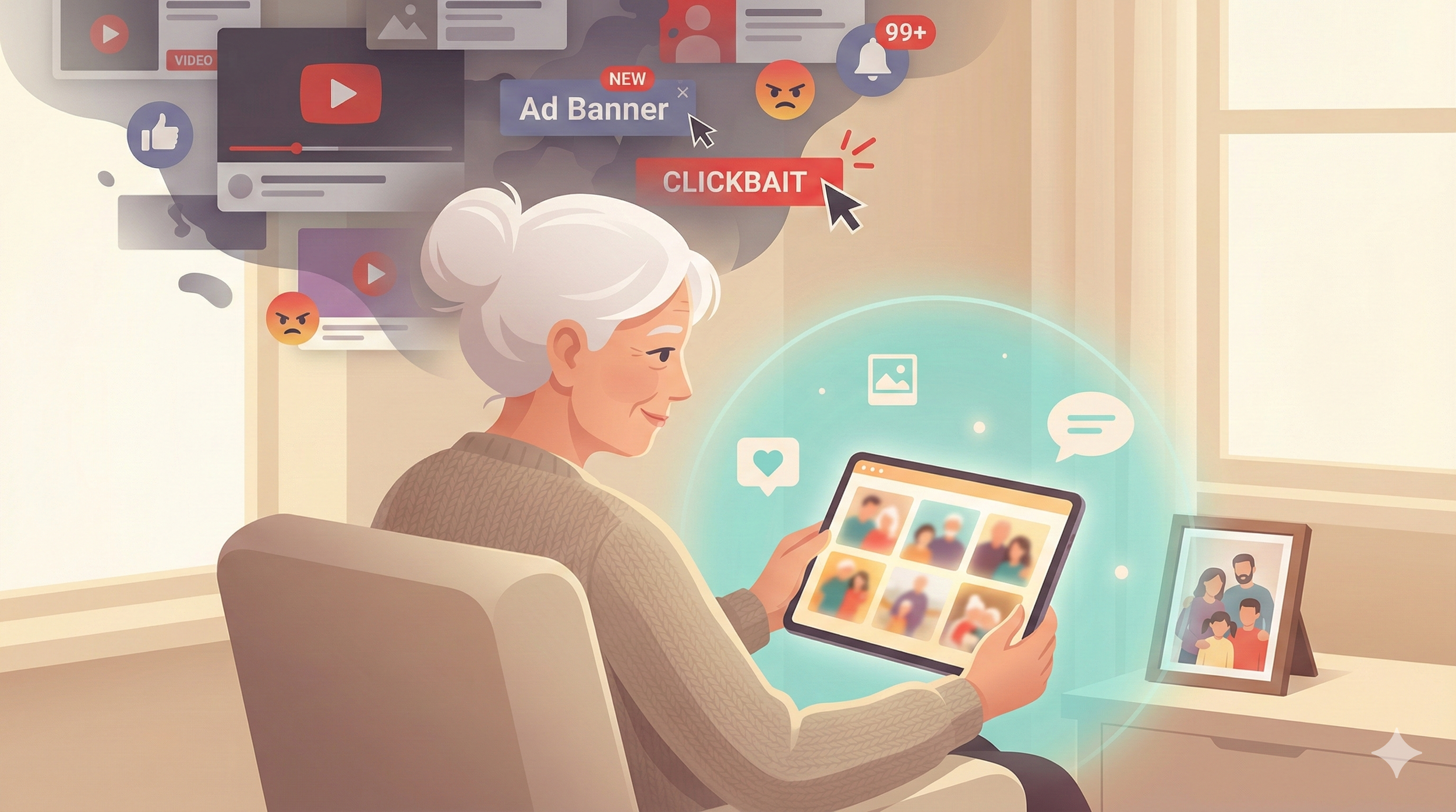 Isolement des seniors : pourquoi Facebook et WhatsApp ne suffisent plus (et quoi faire) 