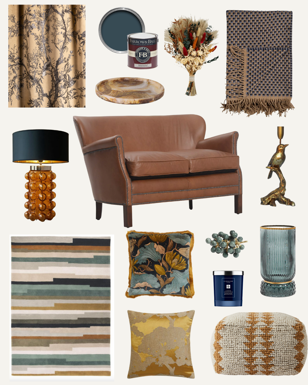 The Golden Month Interiors Mood Board - The Dairy Studio
