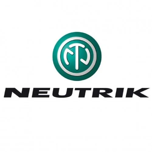 Neutriks logo with a circular green emblem containing a stylized letter T and the word "NEUTRIK" in bold black font below.
