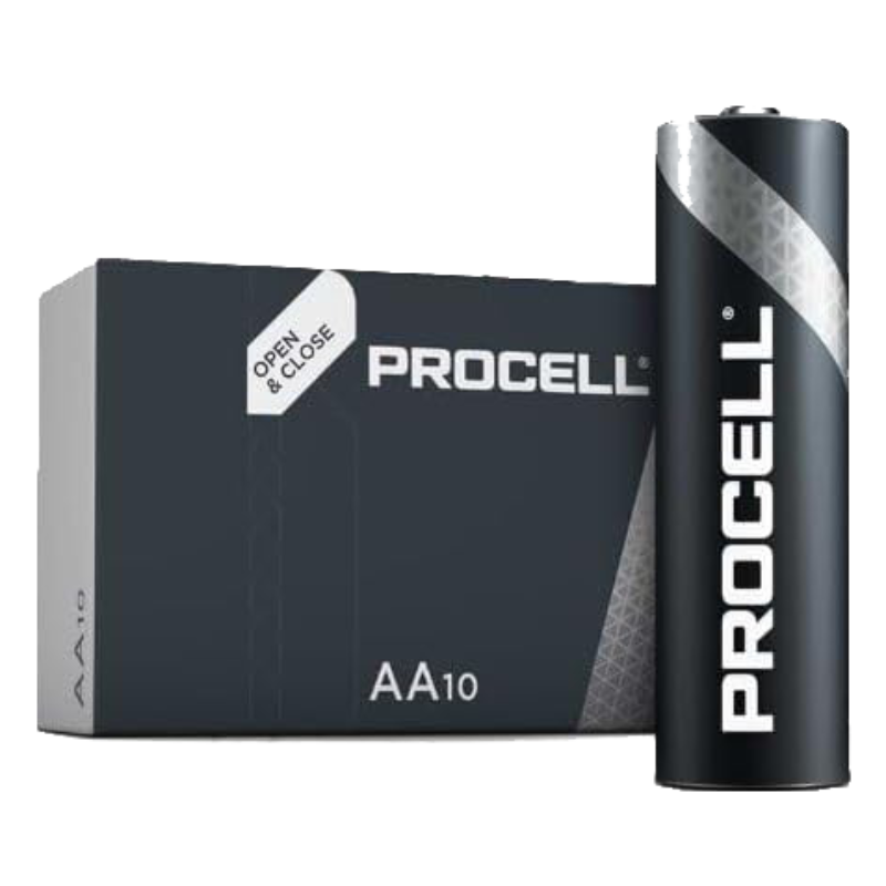 DURACELL PROCELL PC1500 BATTERY. AA size. Alkaline. 1.5V (pack of 10)