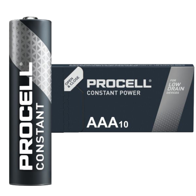 DURACELL PROCELL PC2400 BATTERY. AAA size. alkaline. 1.5V (pack of 10)