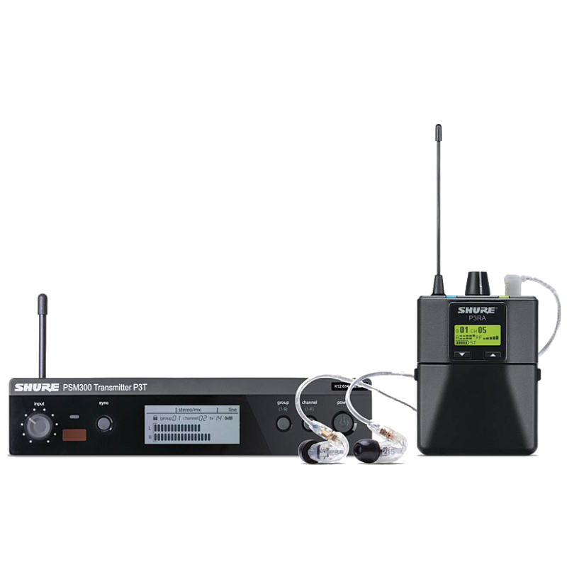 Shure PSM300 Personal Monitor System with 1x P3RA/SE215. 606-630MHz (K3E)