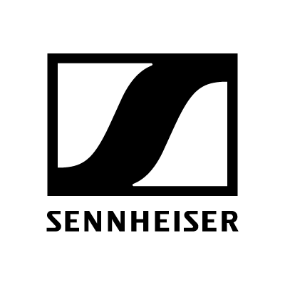 Sennheiser logo featuring a stylized 'S' in black within a square, with the company name 'SENNHEISER' beneath it.