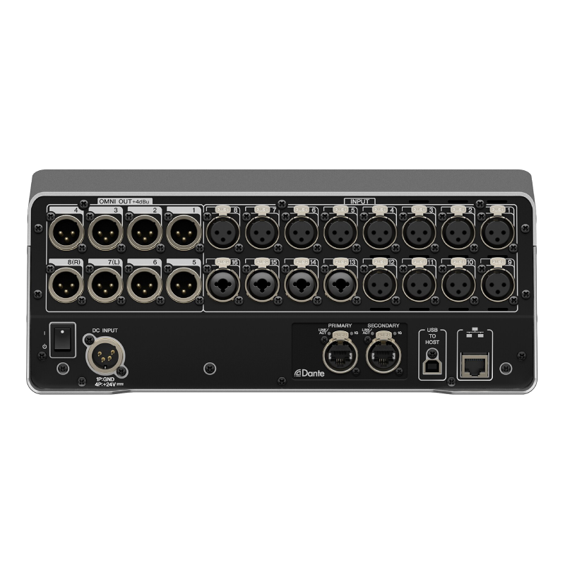 Yamaha DM3 Digital Mixing Console, rear view