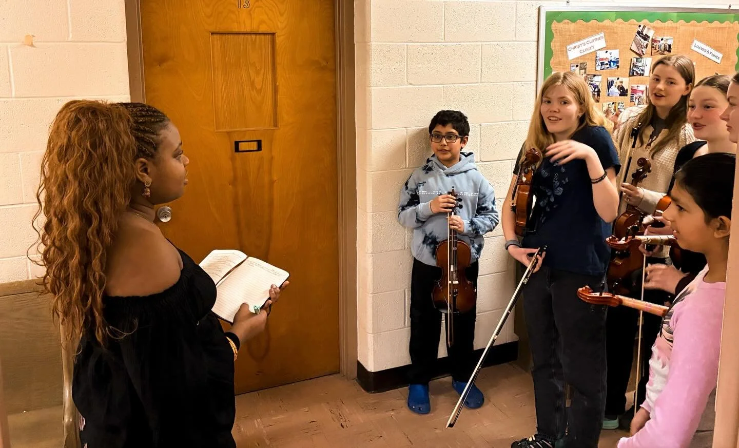 We had such a wonderful time hosting our awesome guests from @nowkalamazoo, Yeaniva, and Hananiah @niah_viz at our rehearsal yesterday! 🎻✨

It was a true honor to share the mission of the Kalamazoo Violin Choir, our thoughts, our process, and the be