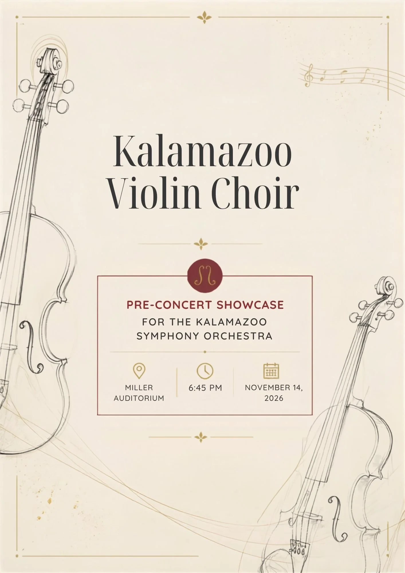 Kalamazoo Symphony Orchestra Pre-Concert Performance at Miller Auditorium