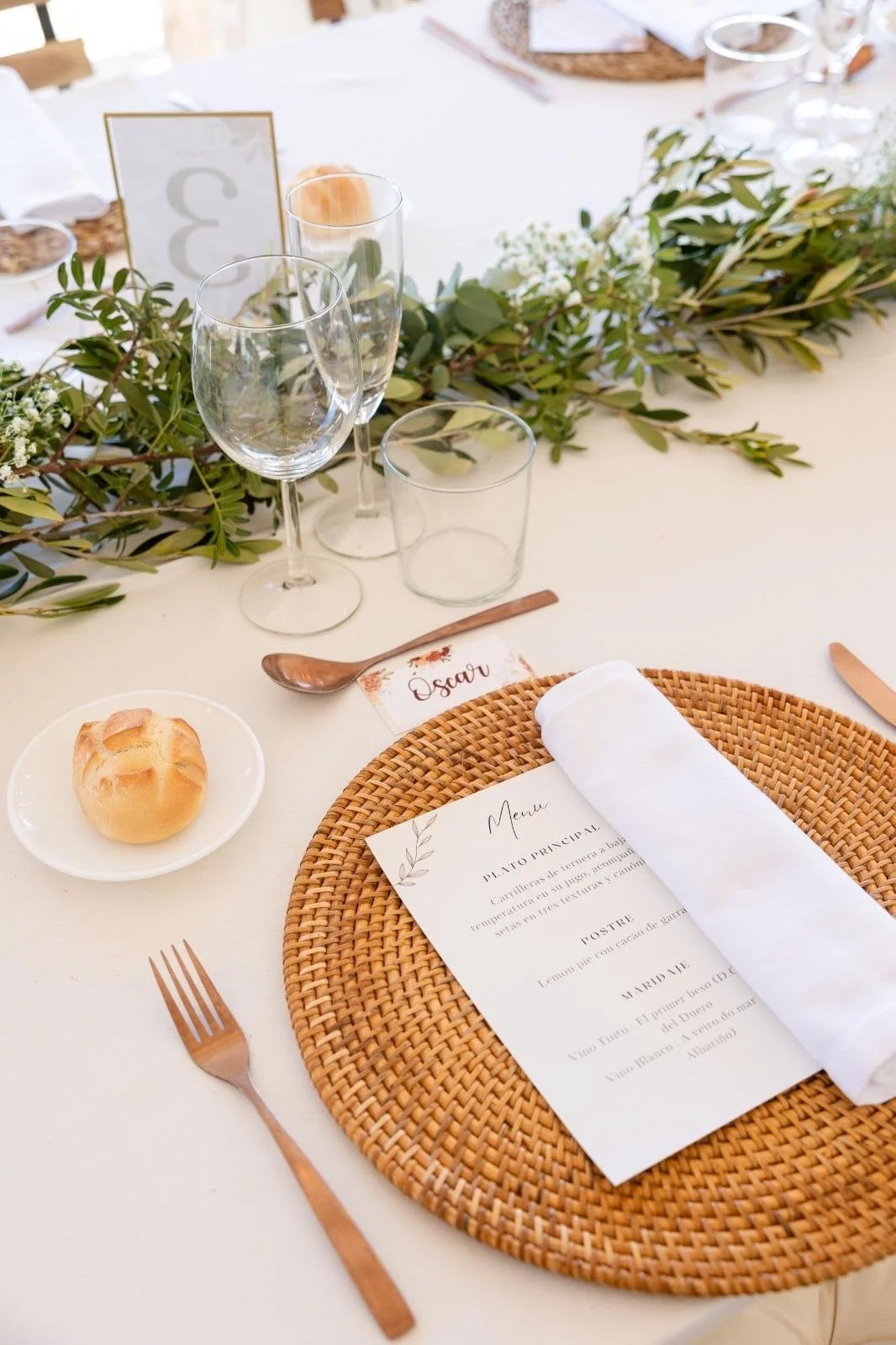 6 tiempos de un menú de bodas