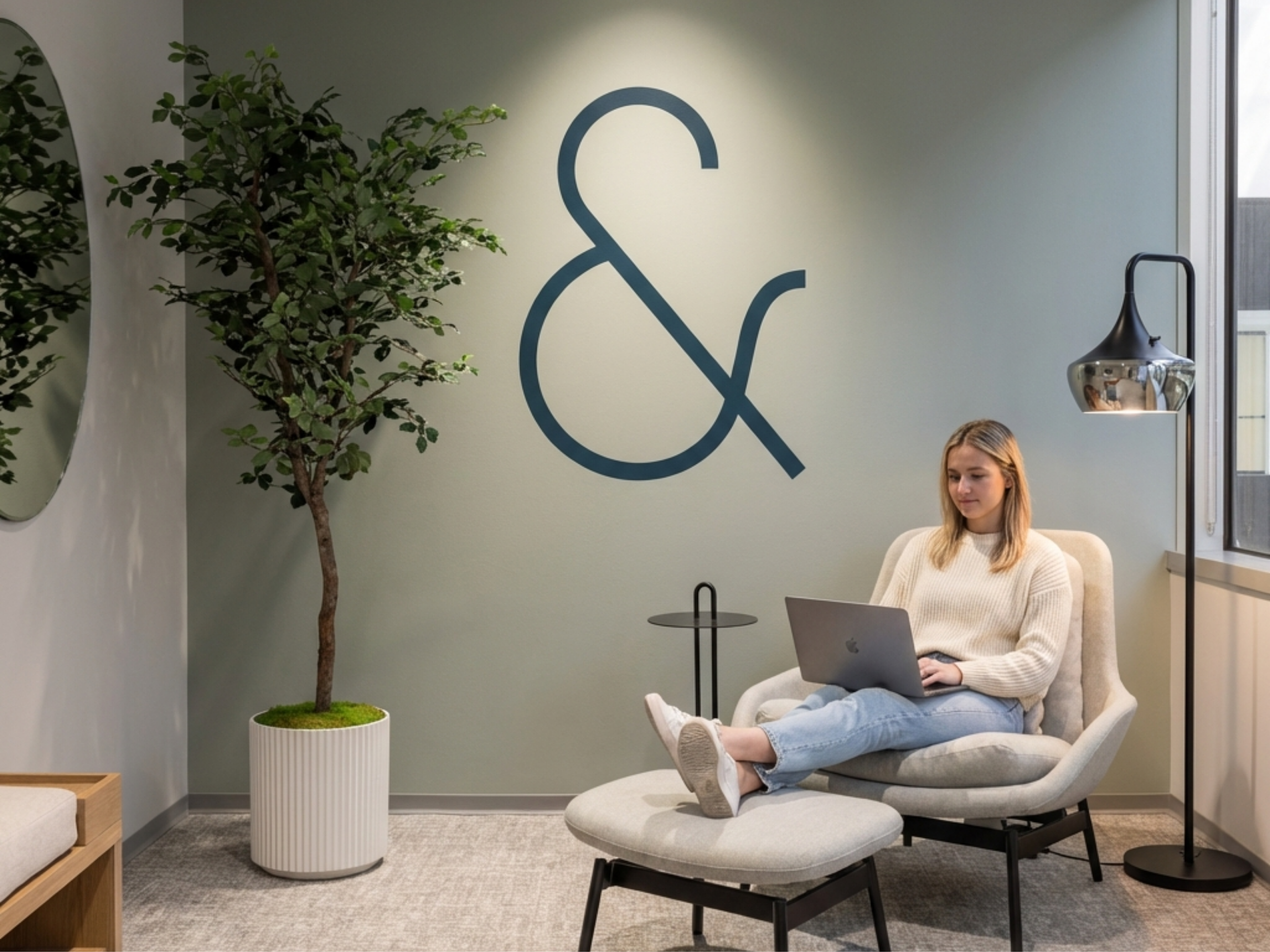 Modern office wellness space