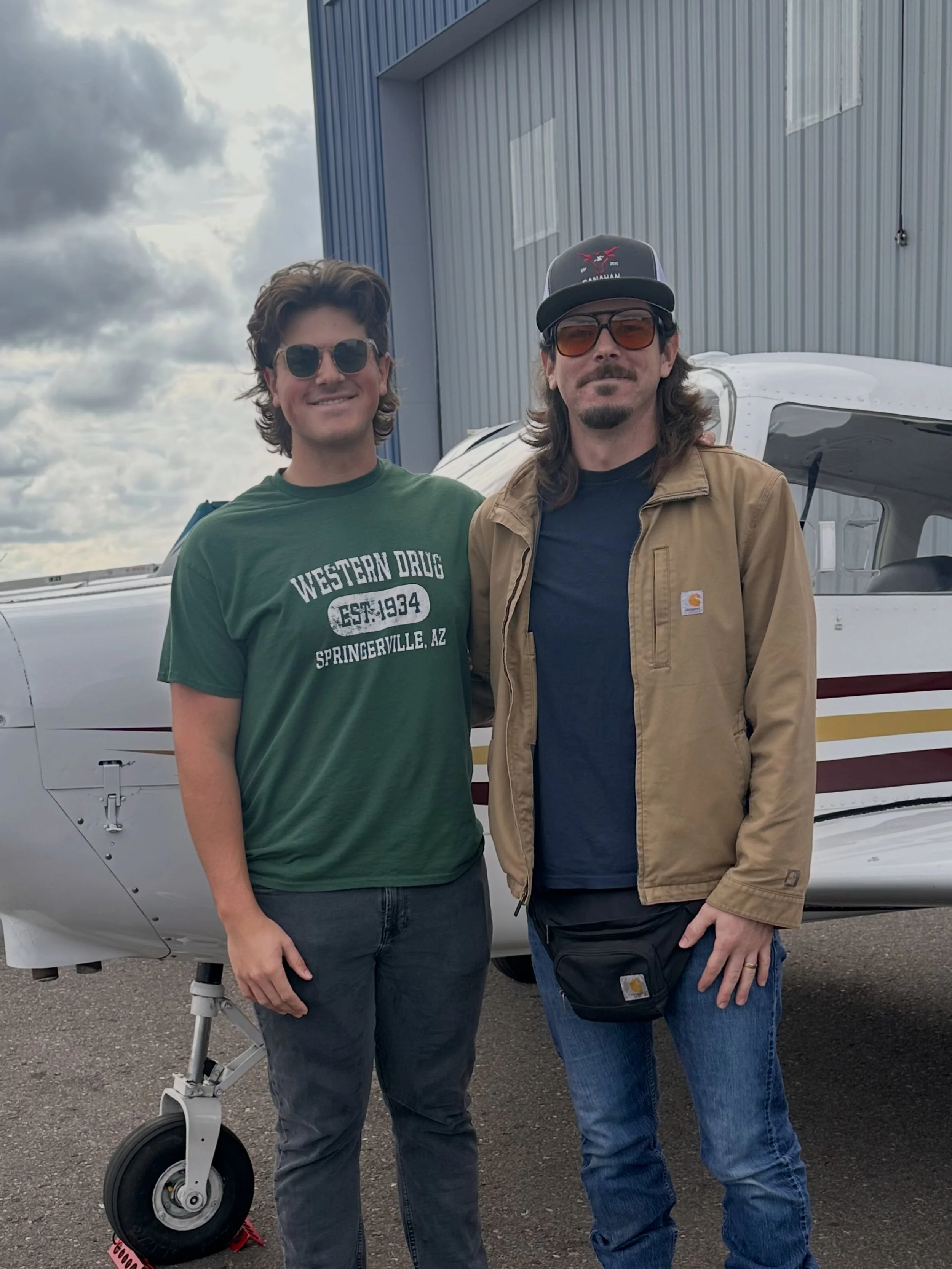 Brooks and Zane Dillard, CFIs at Griffin Bros. Aviation, Mesa Gateway Airport (KIWA)
