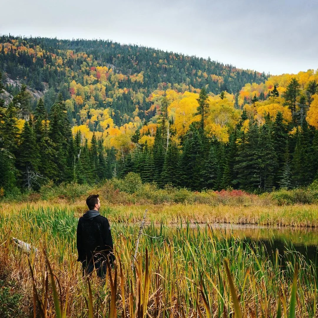 Hiking in the Saguenay Fjords.  Miss those colors already!