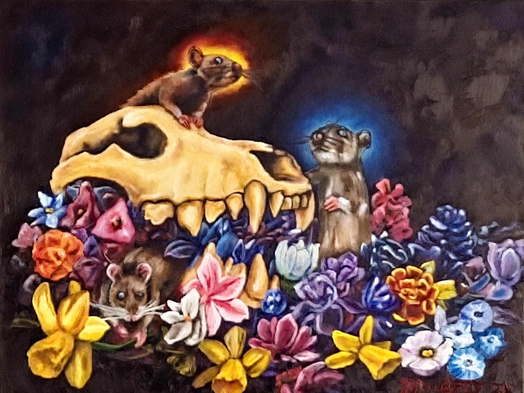 The Fates,  2025. 
Oil on canvas -
24" x 18" / 60 x 45 cm
