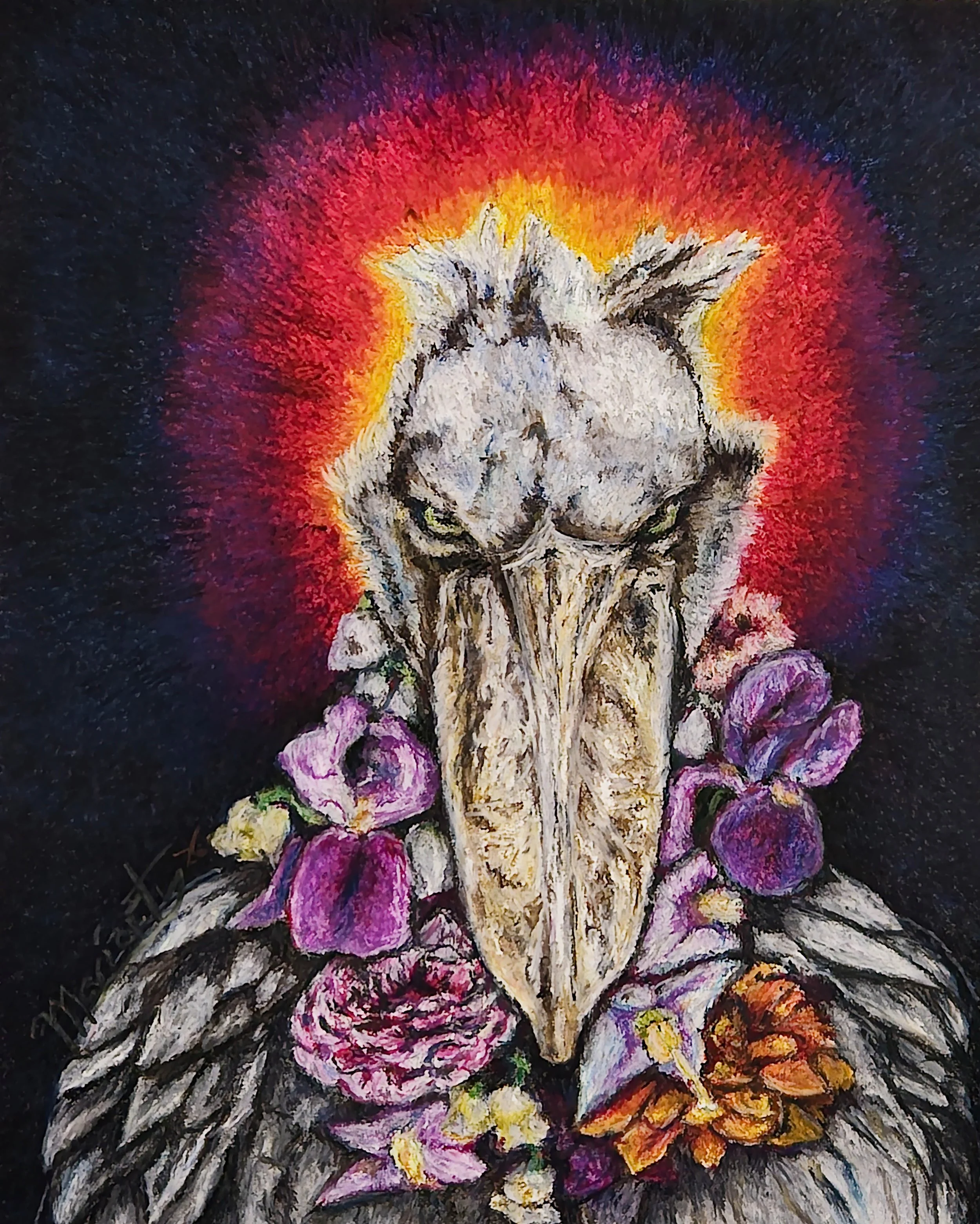 Barn Stormer,  2026. 
Oil pastel on paper -
14" x 17" / 35 x 43 cm