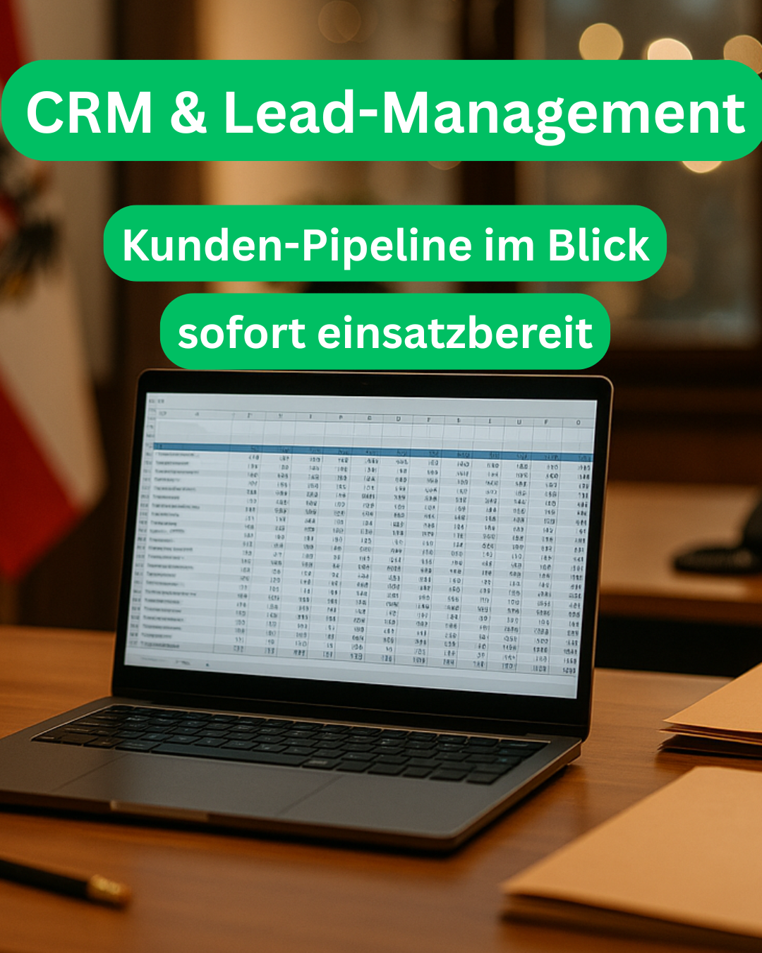 Screenshot des CRM und Lead-Management Systems für KMU in Excel.