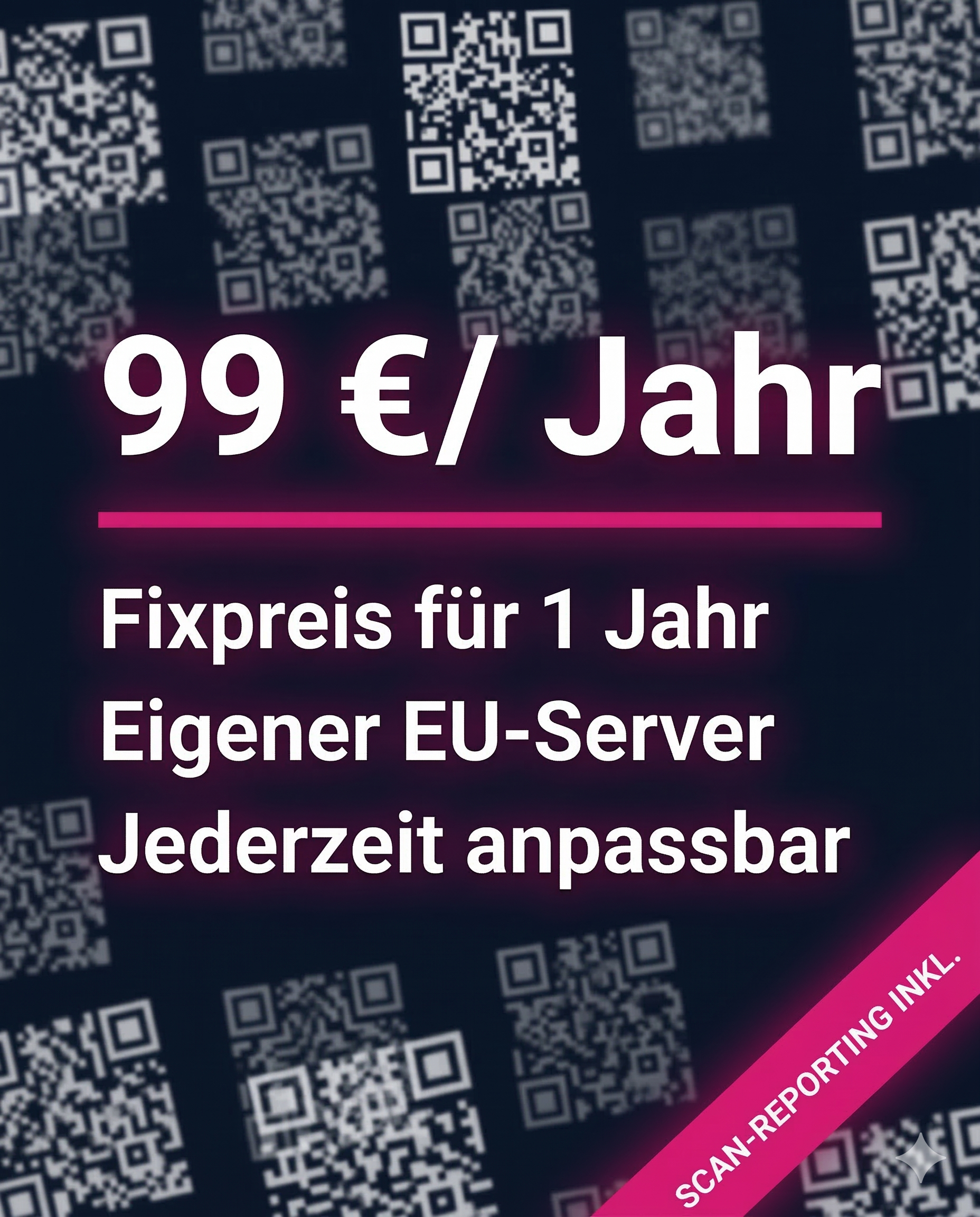 Managed QR Code von Strukturaflow – Fixpreis für 1 Jahr, eigener EU-Server, jederzeit anpassbar, kein Abo