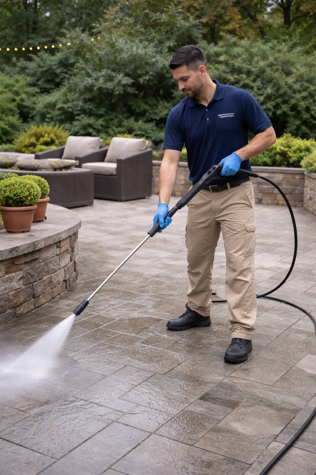 Pressure Wash the Floor