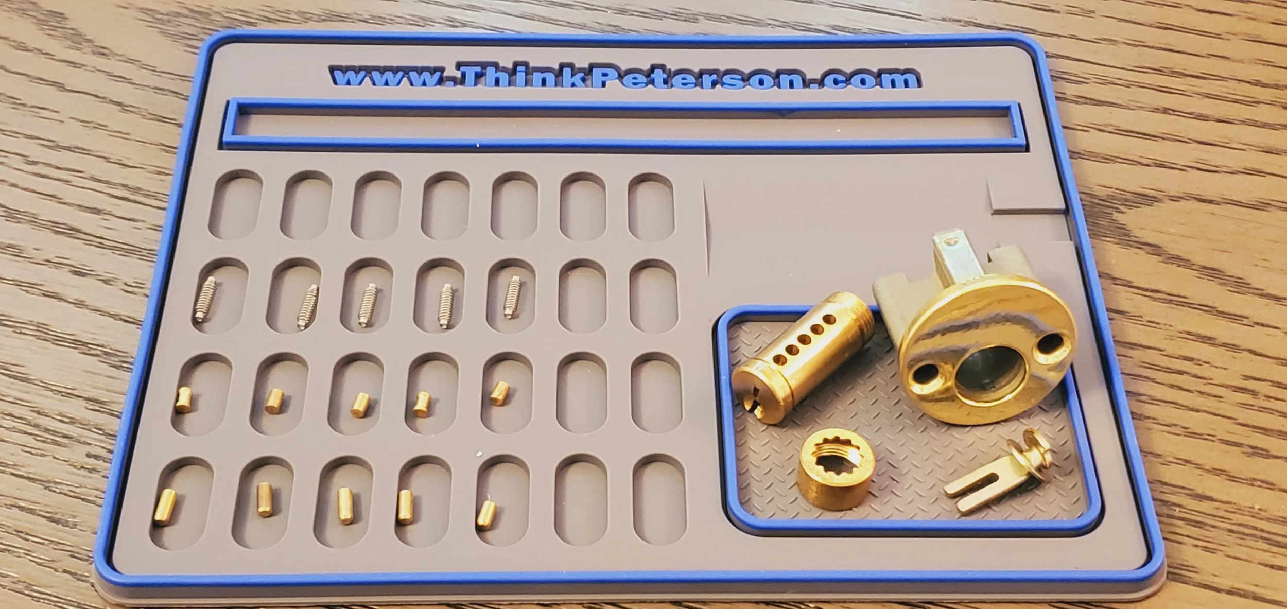 Pinning mat and lock owned by JWP Locksmithing LLC in Coos Bay, Oregon.
