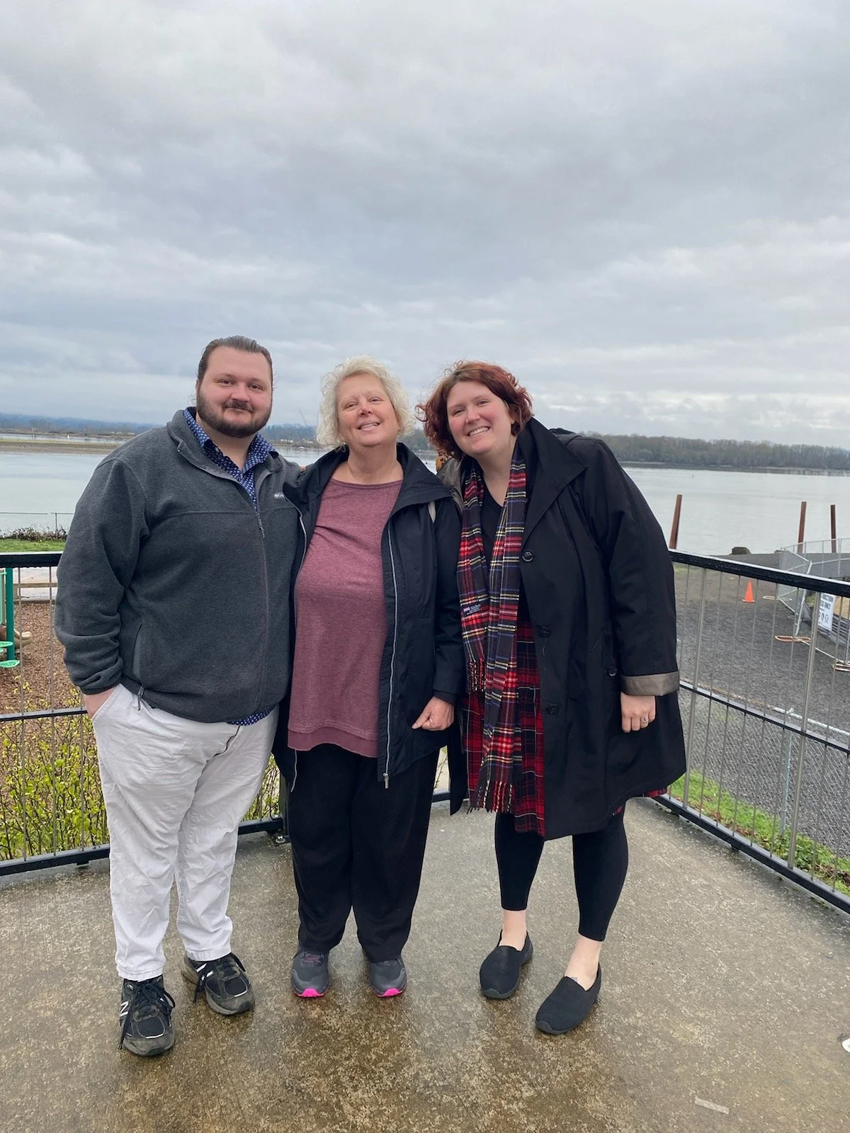 Owner of JWP Locksmithing LLC standing with Family in Coos Bay, Oregon.